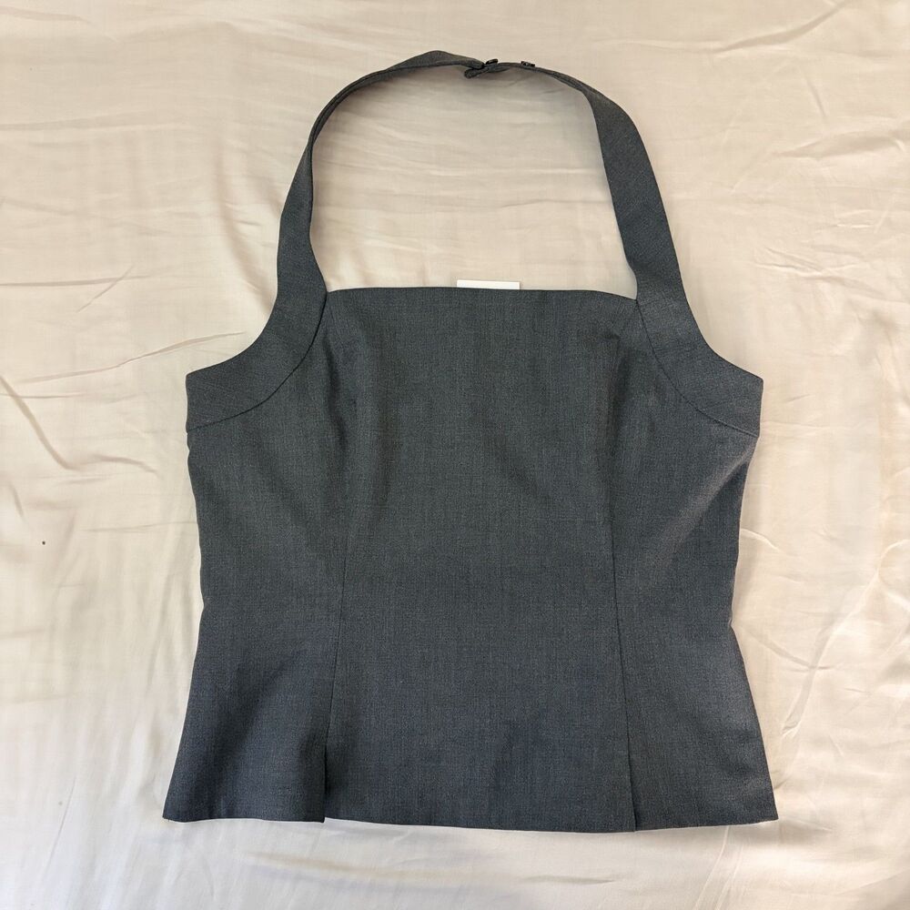 Aritzia Sunday Best Gala Halter Top in Heather Charcoal NWT - Picture 10 of 15